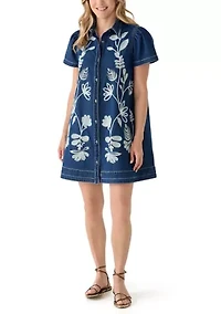 Women's Embellished Denim Dress