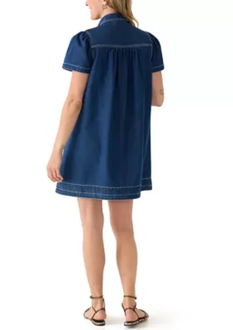 Women's Embellished Denim Dress