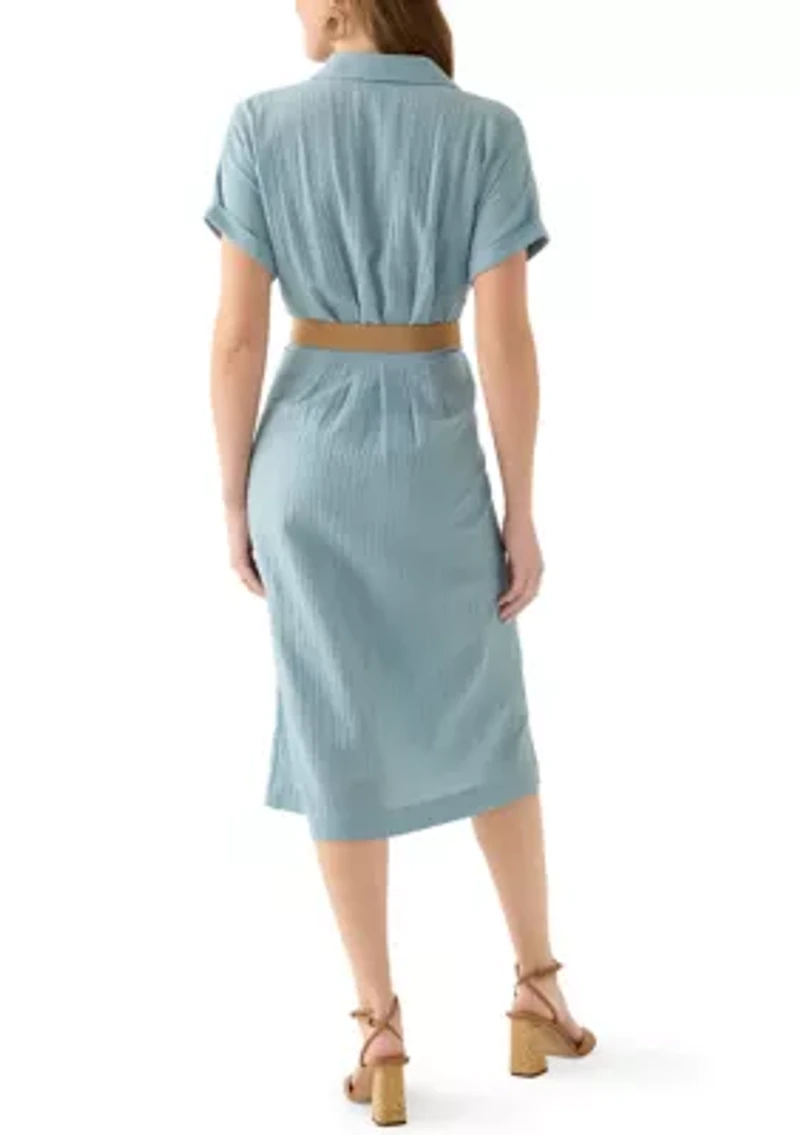 Women's Belted Shirt Dress