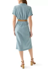 Women's Belted Shirt Dress