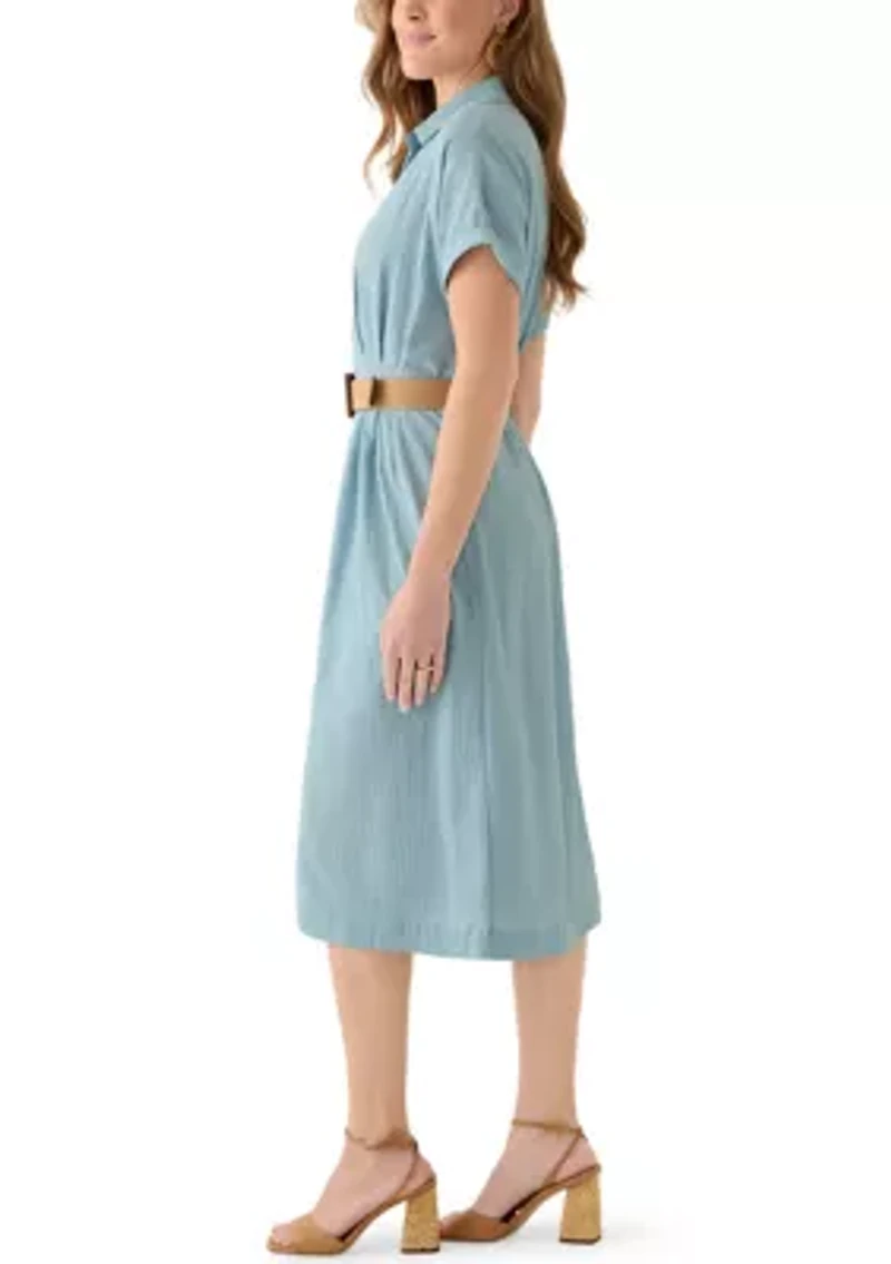 Women's Belted Shirt Dress