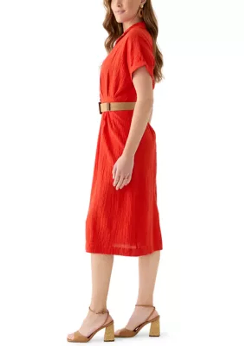 Women's Belted Shirt Dress