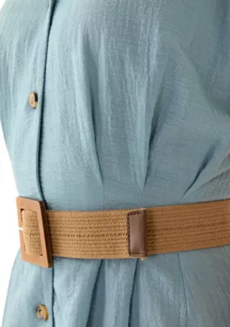 Women's Belted Shirt Dress