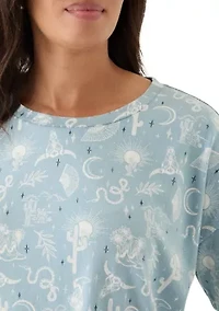 Women's Short Sleeve Drop Shoulder Printed Tee