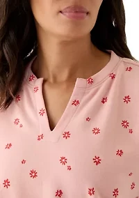 Women's Short Sleeve Printed Muscle Tee