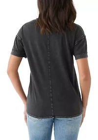 Women's Short Sleeve Drop Shoulder Pocket Tee