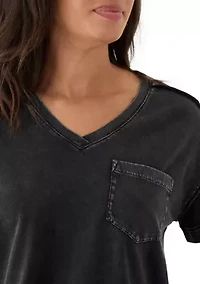Women's Short Sleeve Drop Shoulder Pocket Tee