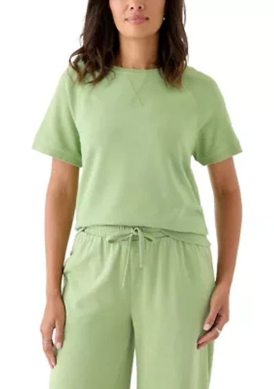 Women's Short Sleeve Crew Neck Sweatshirt