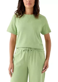 Women's Short Sleeve Crew Neck Sweatshirt