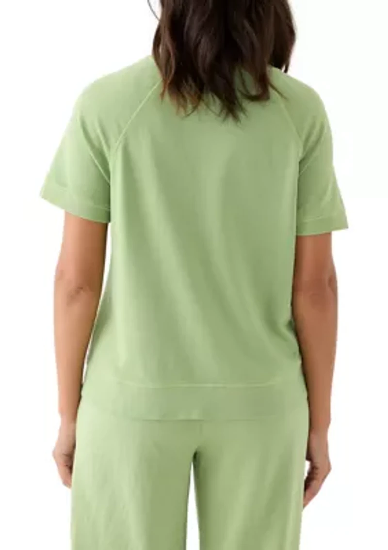 Women's Short Sleeve Crew Neck Sweatshirt