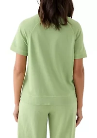 Women's Short Sleeve Crew Neck Sweatshirt