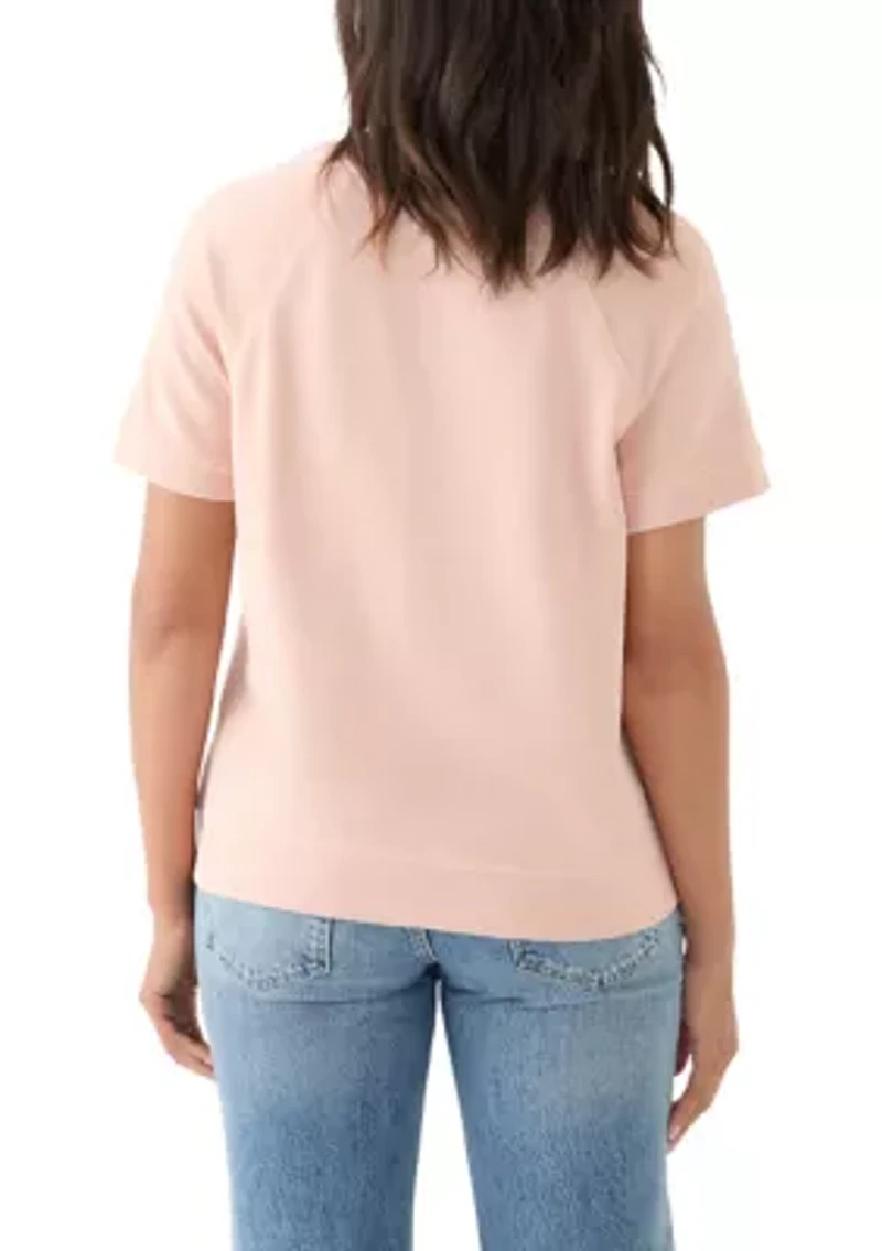 Women's Short Sleeve Crew Neck Sweatshirt