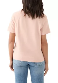Women's Short Sleeve Crew Neck Sweatshirt