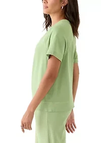 Women's Short Sleeve Crew Neck Sweatshirt