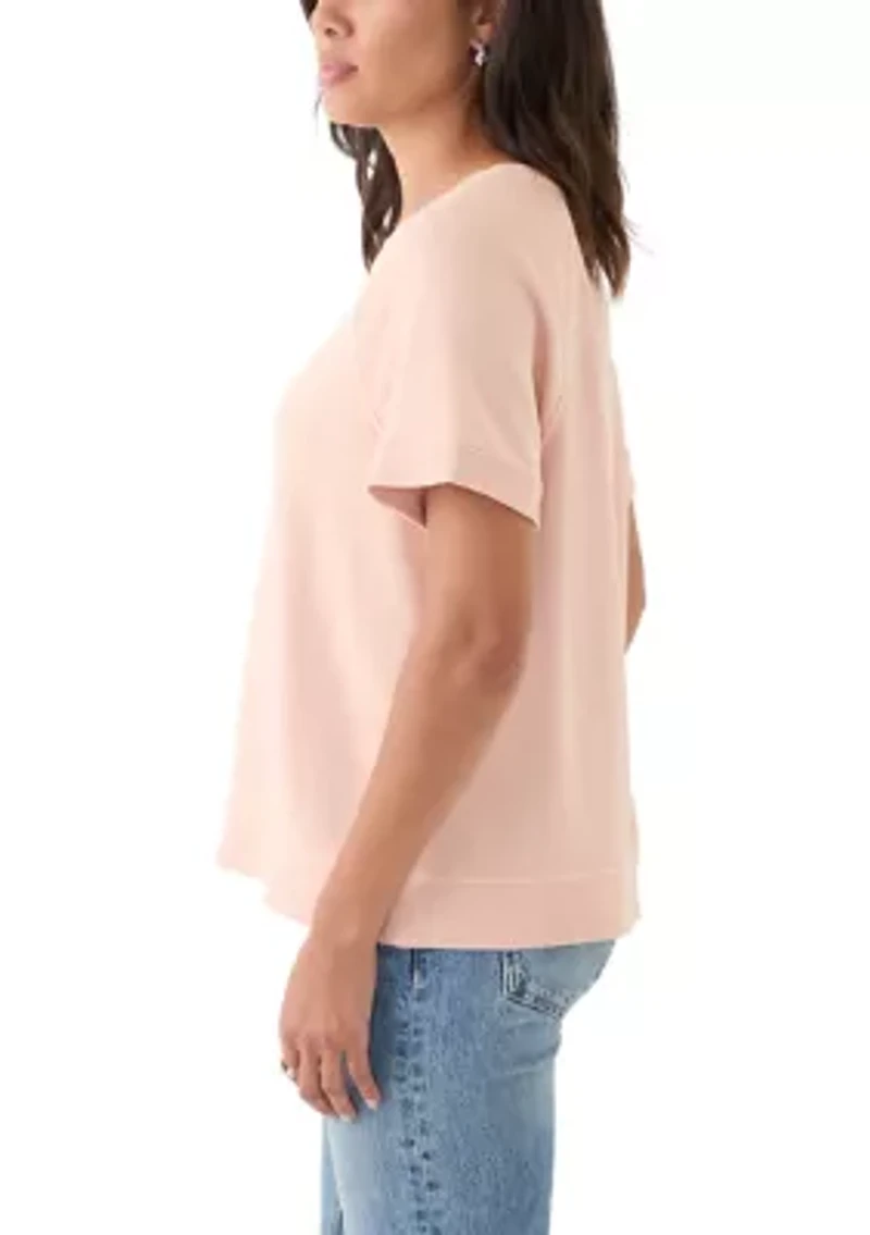 Women's Short Sleeve Crew Neck Sweatshirt