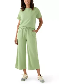 Women's Short Sleeve Crew Neck Sweatshirt