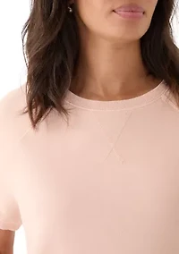 Women's Short Sleeve Crew Neck Sweatshirt