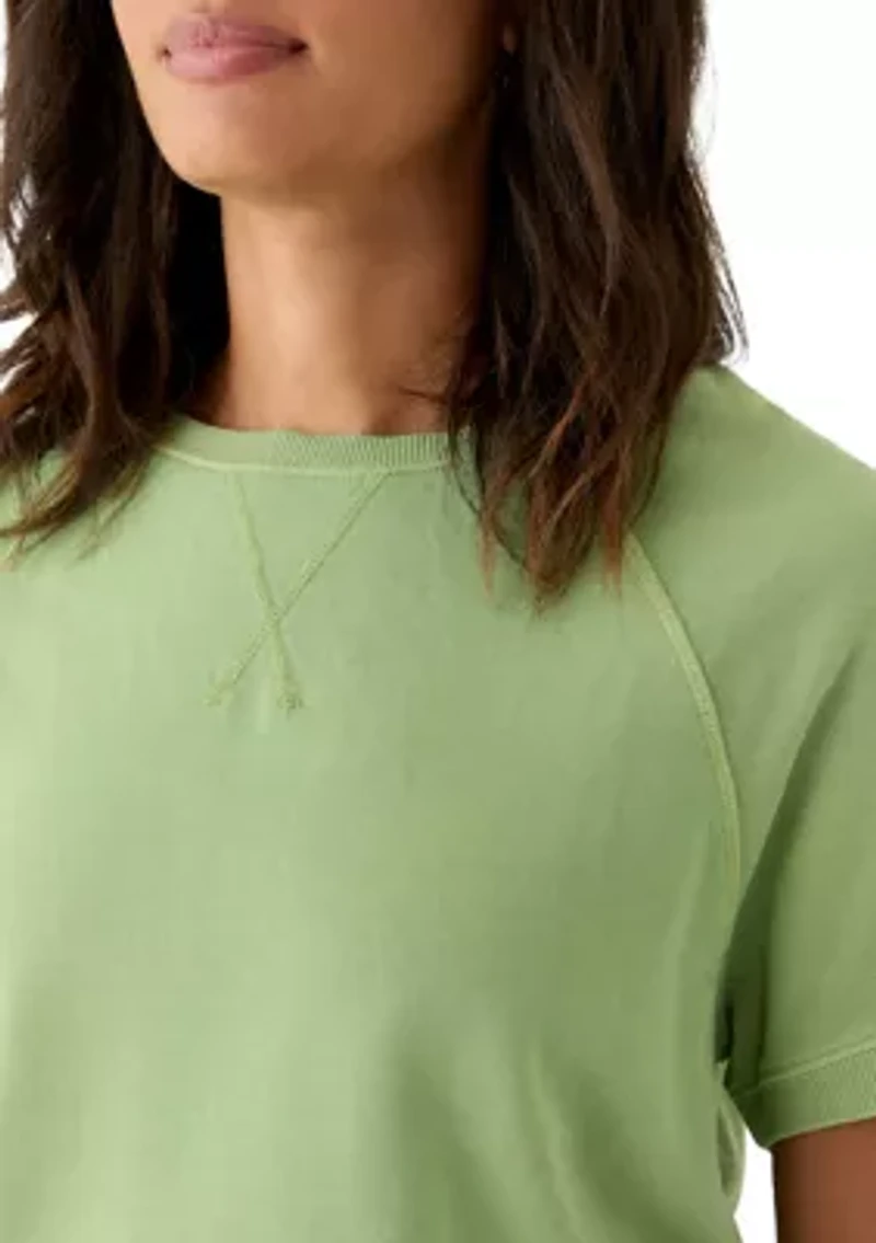 Women's Short Sleeve Crew Neck Sweatshirt