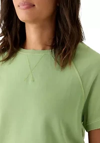 Women's Short Sleeve Crew Neck Sweatshirt