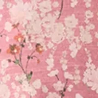 Women's Short Sleeve V-Neck Tee with Printed Neck Detail