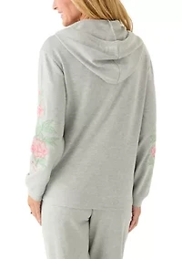 Women's Long Sleeve Embellished Sweatshirt Hoodie