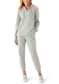 Women's Long Sleeve Embellished Sweatshirt Hoodie