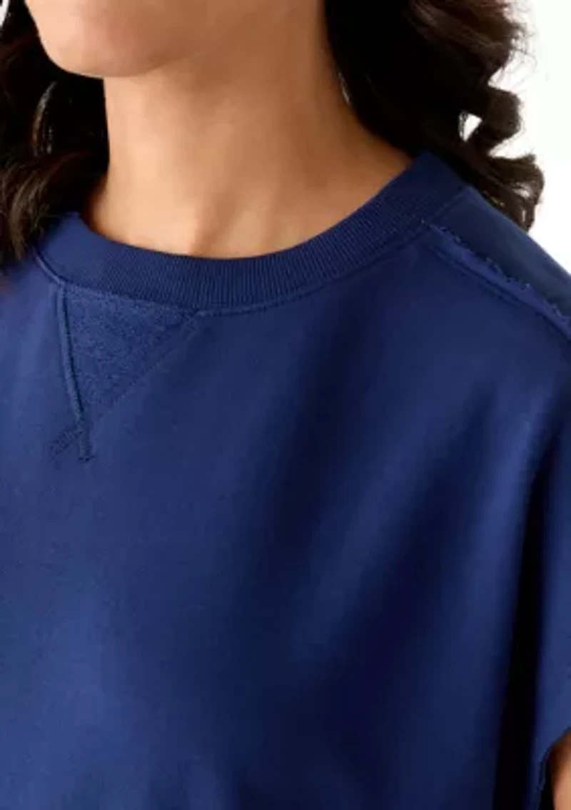 Women's Short Sleeve Babydoll Terry Top