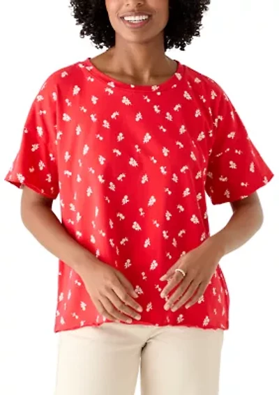 Women's Short Sleeve Printed Top