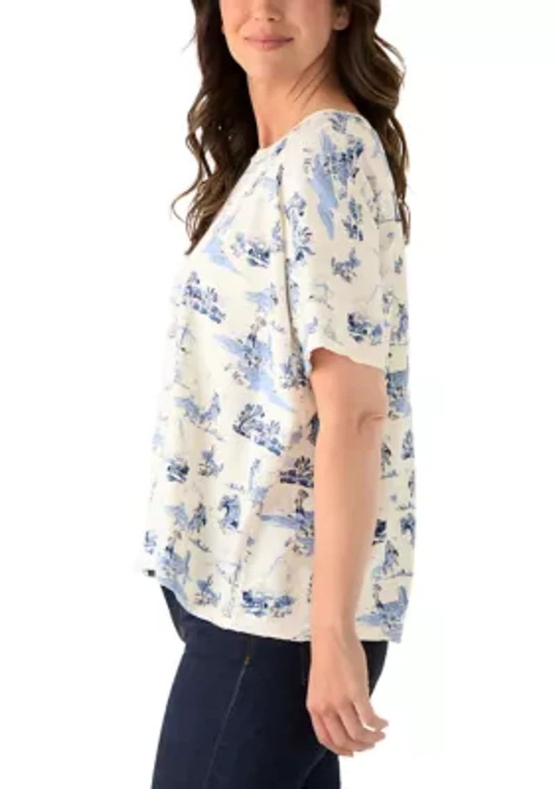 Women's Short Sleeve Printed Top