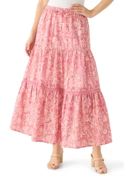 Women's Mixed Media Maxi Skirt