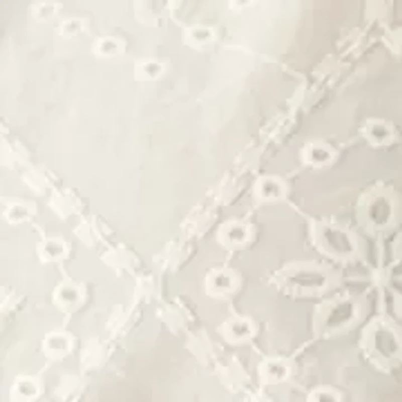 Women's 3/4 Sleeve Broderie Top