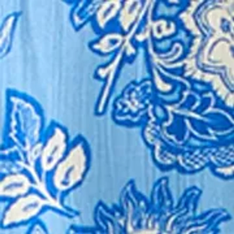 Women's Short Sleeve V-Neck Flutter Printed Top