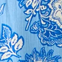 Women's Short Sleeve V-Neck Flutter Printed Top