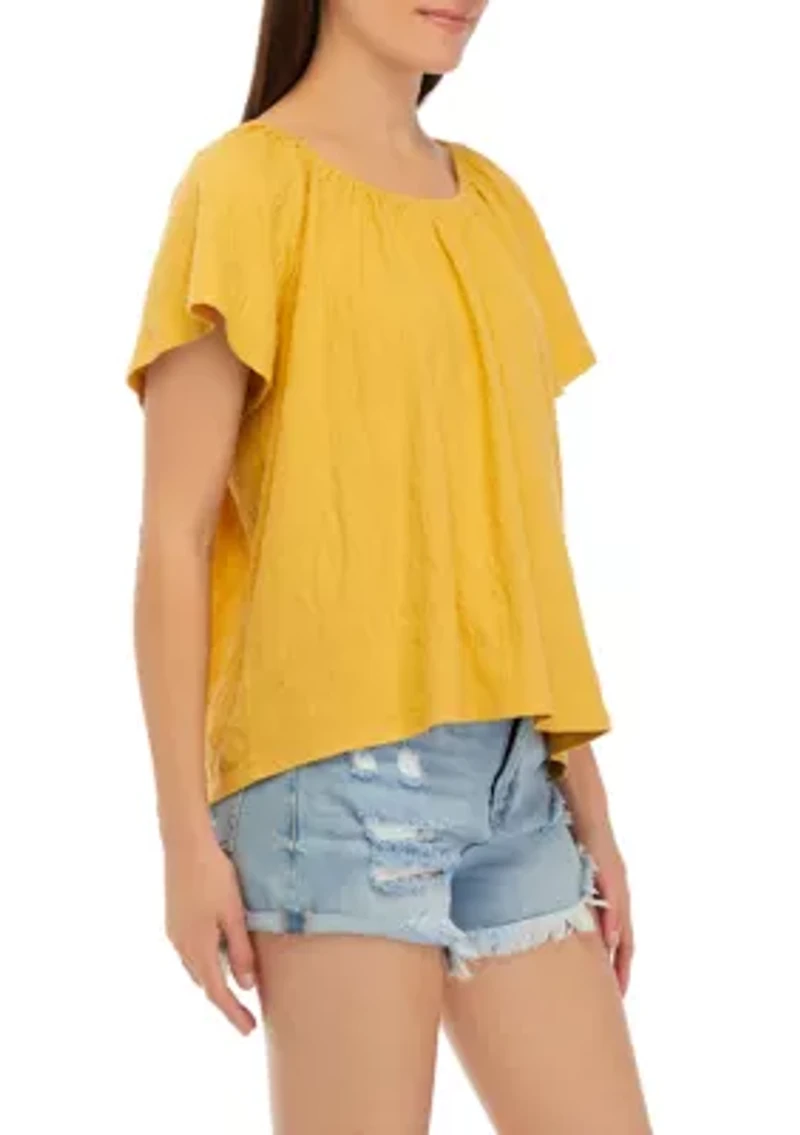 Petite Short Sleeve Swing Top
