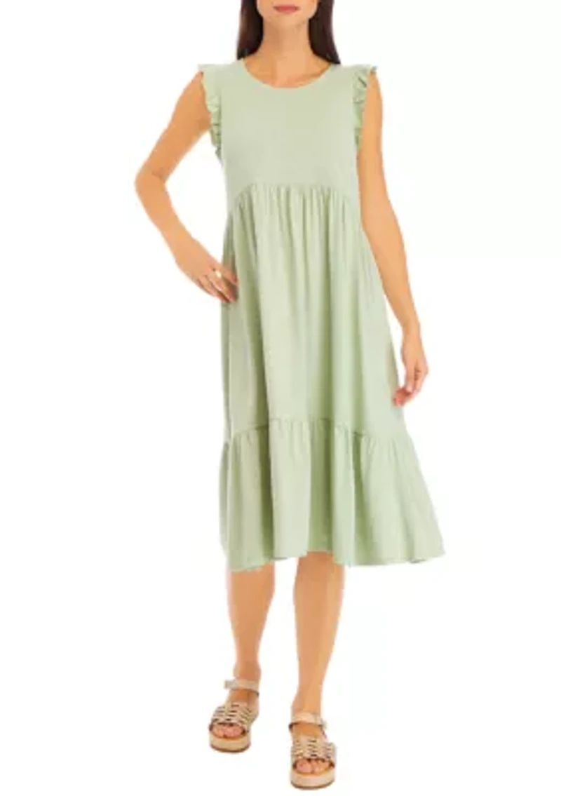 Petite Tiered Midi Dress