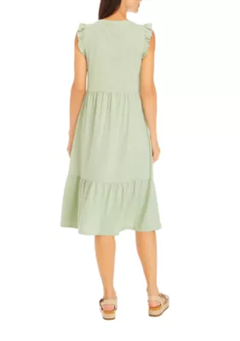 Petite Tiered Midi Dress