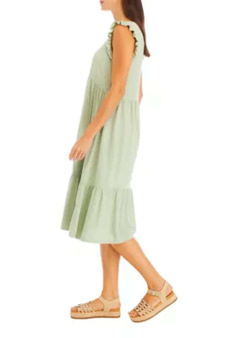 Petite Tiered Midi Dress