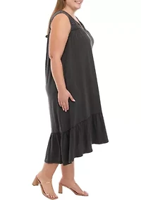Plus Tie Back Midi Dress