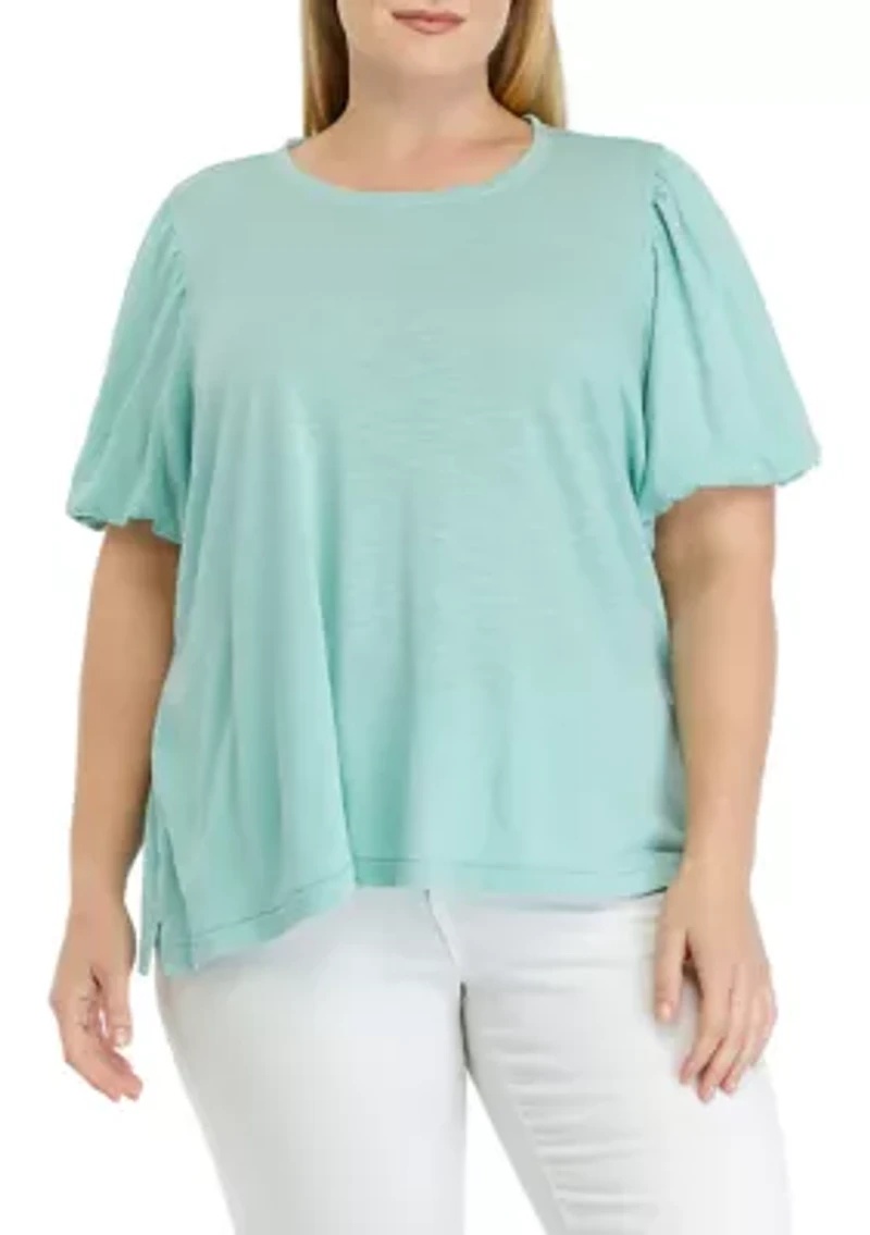 Plus Puff Sleeve Top