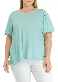 Plus Puff Sleeve Top