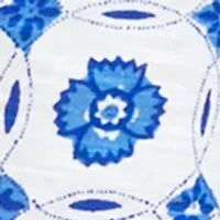 Plus Printed Split Neck T-Shirt