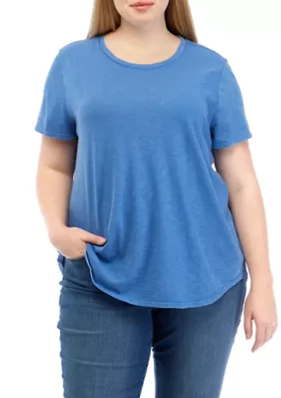 Plus Short Sleeve Crew Neck T-Shirt