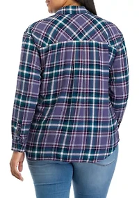 Plus Printed Woven Top