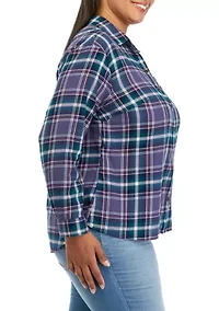 Plus Printed Woven Top