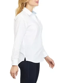 Women's Long Sleeve Oxford Boyfriend Shirt