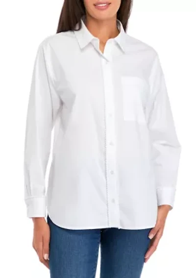 Women's Long Sleeve Button Up Tunic
