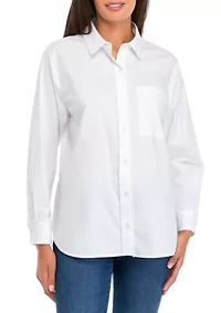 Women's Long Sleeve Button Up Tunic