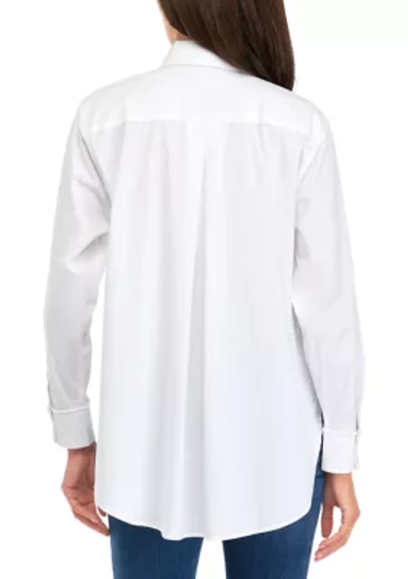 Women's Long Sleeve Button Up Tunic