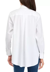Women's Long Sleeve Button Up Tunic