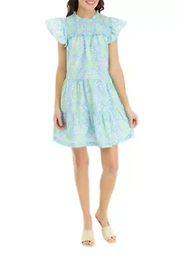 Women's Sleeveless Yoke Printed Dress